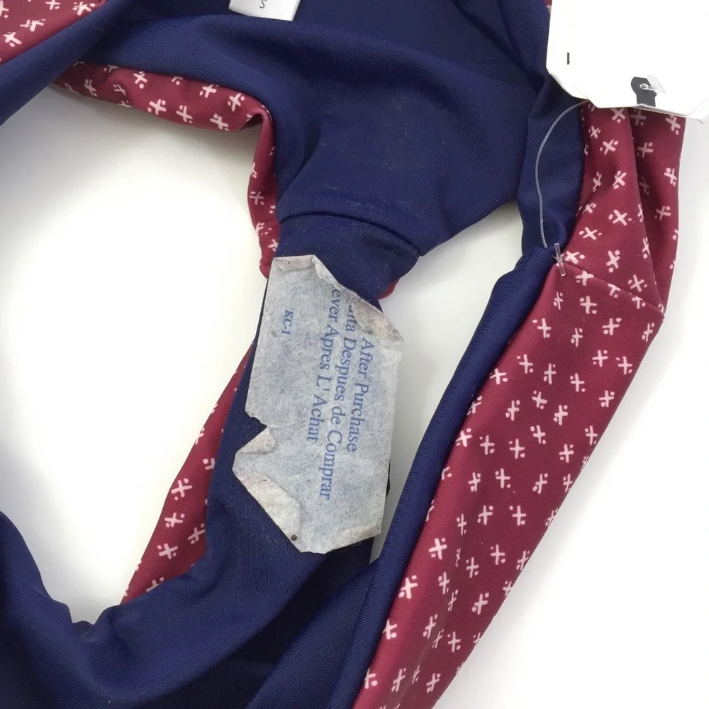 Leith Red Blue Reversible Hipster Bikini Bottoms S